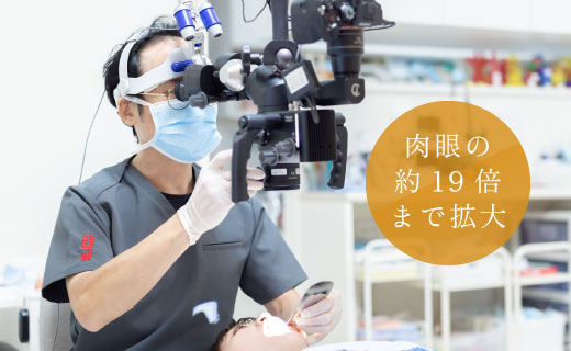 肉眼の約19倍まで拡大