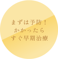 まずは予防!かかったらすぐ早期治療